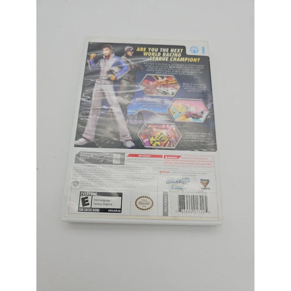 Speed Racer The Videogame (Nintendo Wii, 2008) Minty Complete Disc Perfect